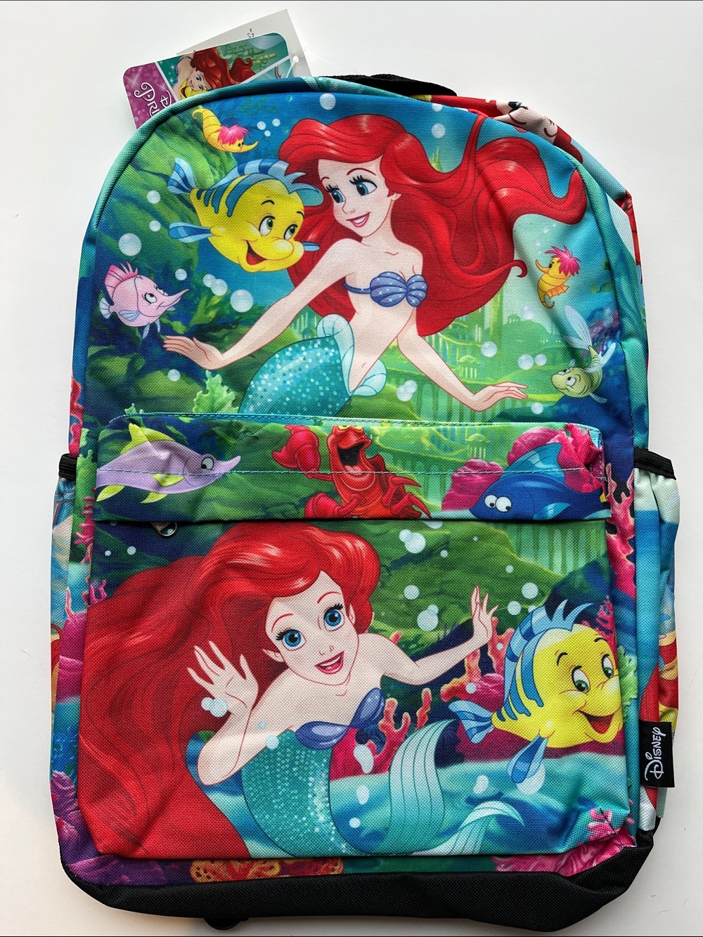 Disney Ariel Backpack - Red, Teal, Blue & Yellow